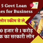 Top 5 Govt Loan Schemes for Business: इन सरकारी लोन स्कीम में ले सकते हैं 50 हजार से 1 करोड़ तक का सरकारी लोन